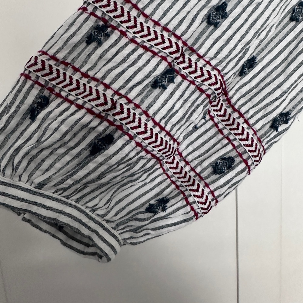 Zara Navy and White Patterned Maxi  Dress - Picture 7 of 13